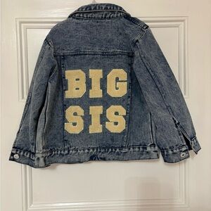 Denim 'Big Sis' Kids Jacket